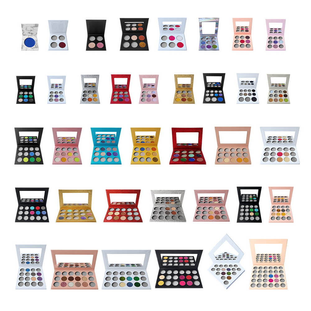 4 color DIY eyeshadow palette 26mm high pigmented private label