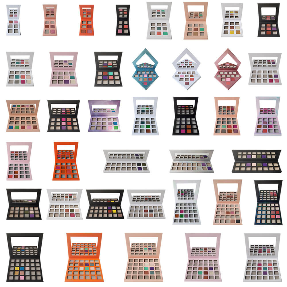 9 color DIY eyeshadow palette square color 22mm high pigmented waterproof