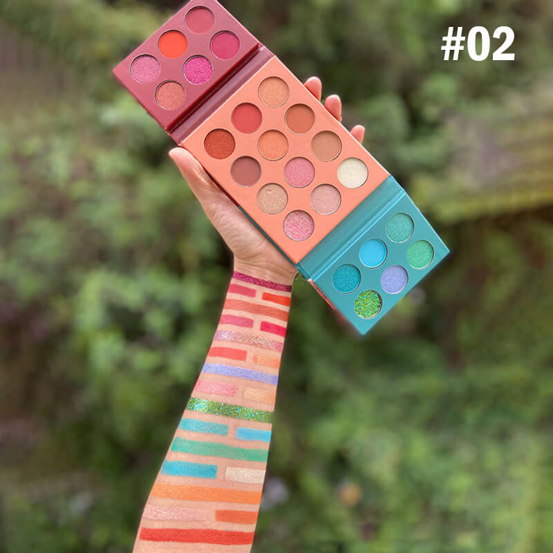 24 color eyeshadow palette double-door foldable matte earth tones