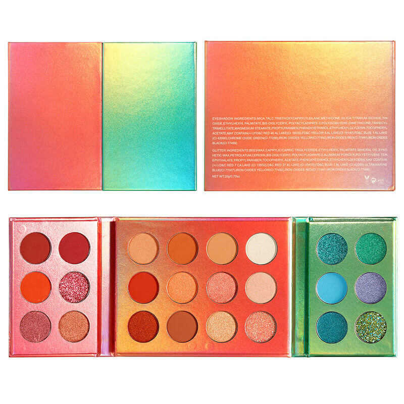 24 color eyeshadow palette double-door foldable matte earth tones