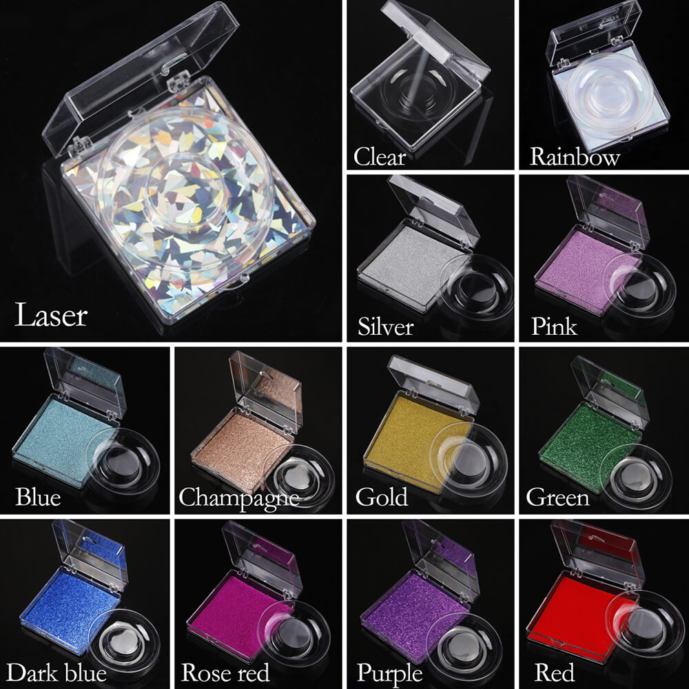 13 color square eyelash box empty packaging box thickened single pair