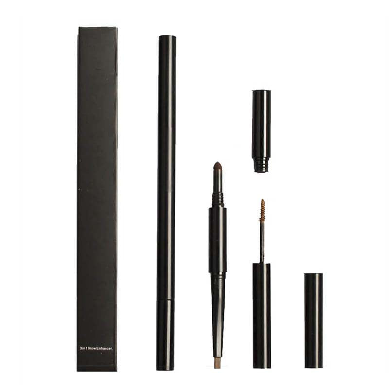 4 color eyebrow pencil 3 in 1 brow pen multi-function waterproof