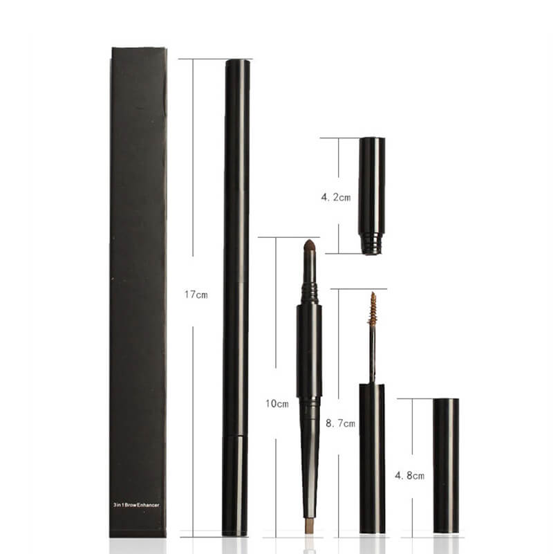 4 color eyebrow pencil 3 in 1 brow pen multi-function waterproof