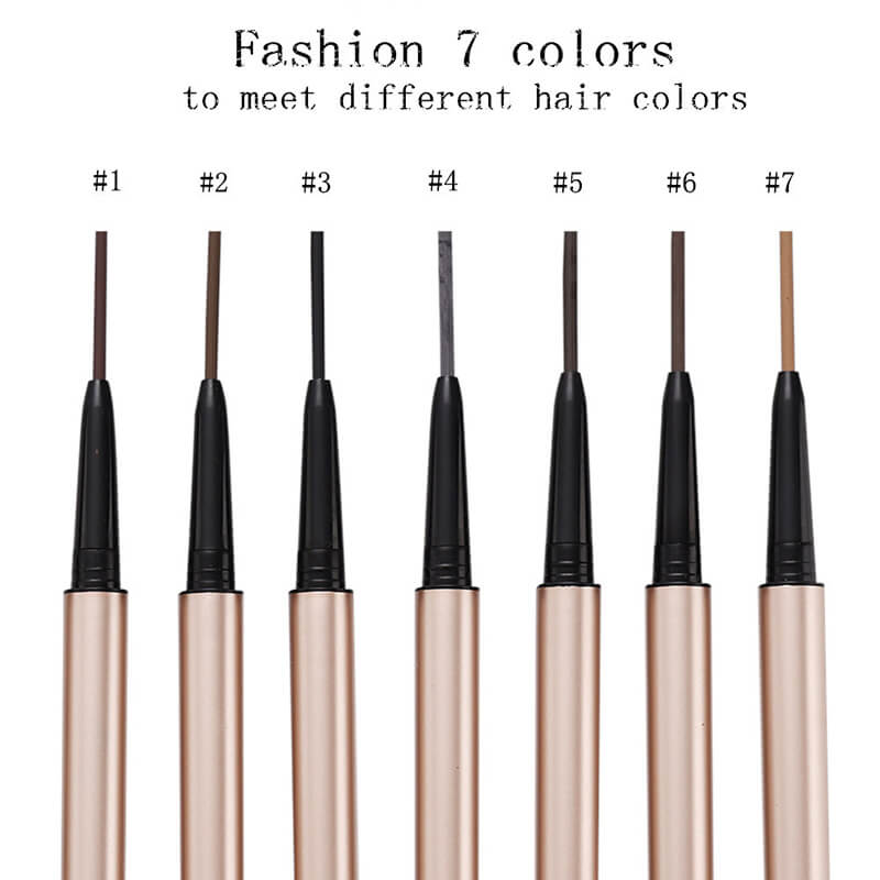 7 color eyebrow pencil brow pen with brush long lasting waterproof