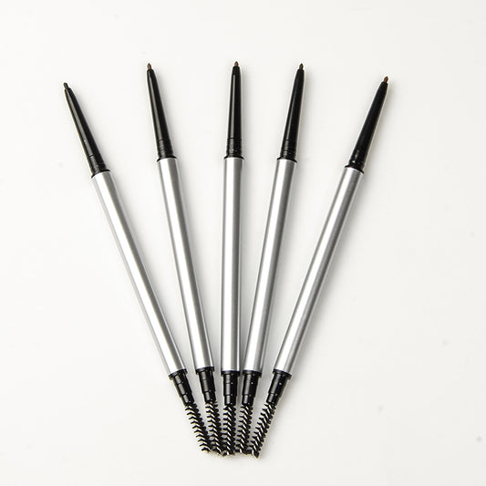5 Color Eyebrow Pencil High Pigmented Silver Brow Pen Waterproof Private Label