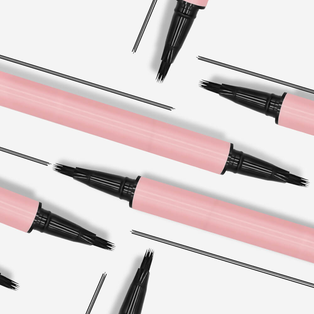 5 color liquid eyebrow pencil waterproof non-smudge four-pronged brow pen