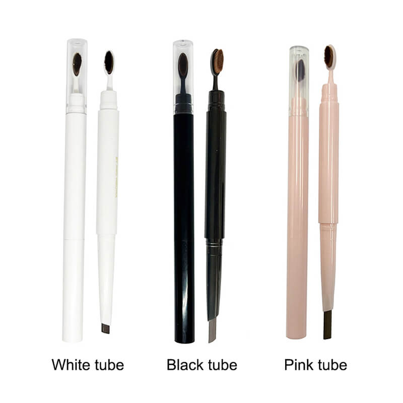 6 color eyebrow pencil with brush double head waterproof long lasting