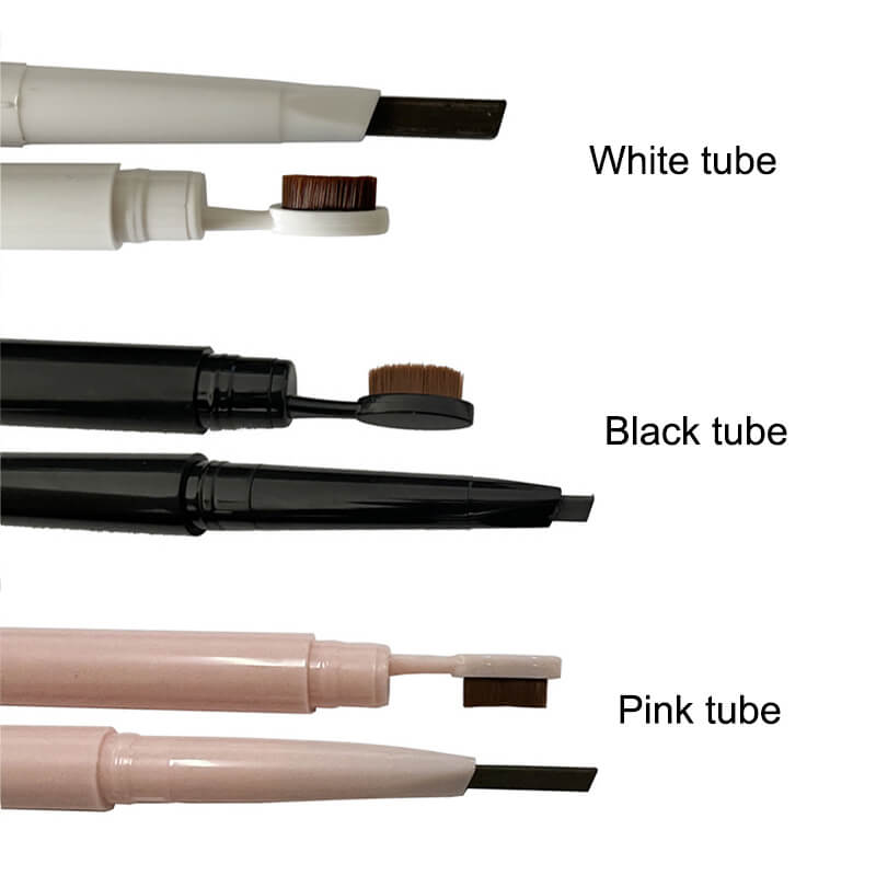 6 color eyebrow pencil with brush double head waterproof long lasting