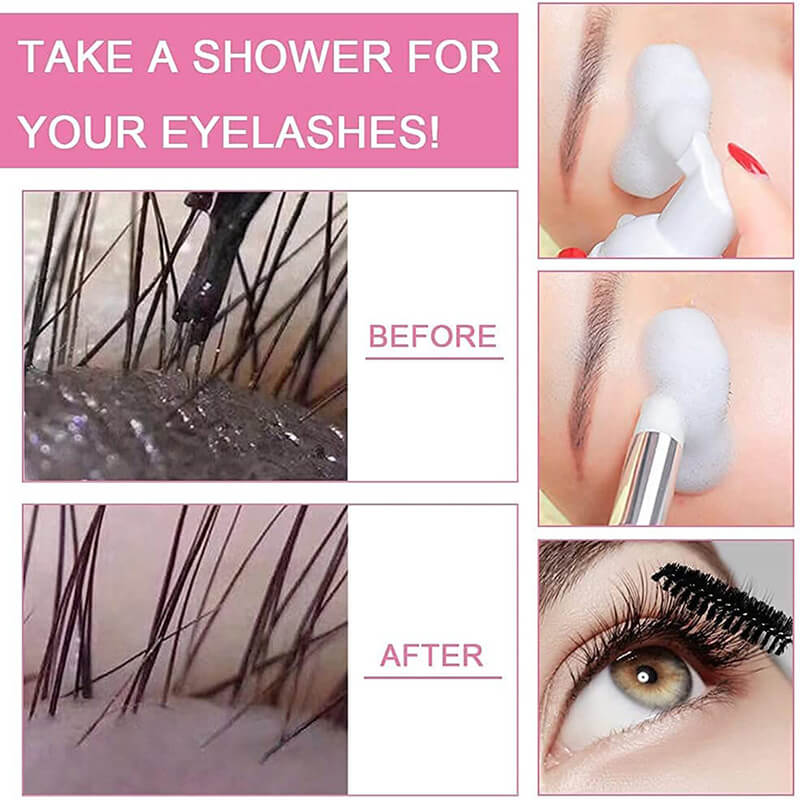 Eyelash shampoo kit cleaning eyebrow foam lash mousse lash wash vegan