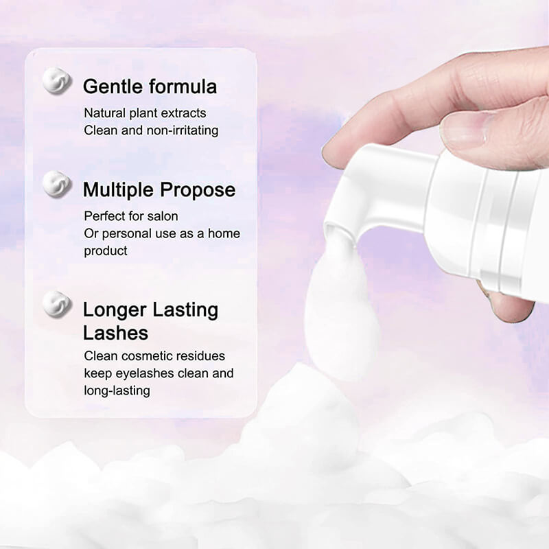 Eyelash shampoo kit cleaning eyebrow foam lash mousse lash wash vegan