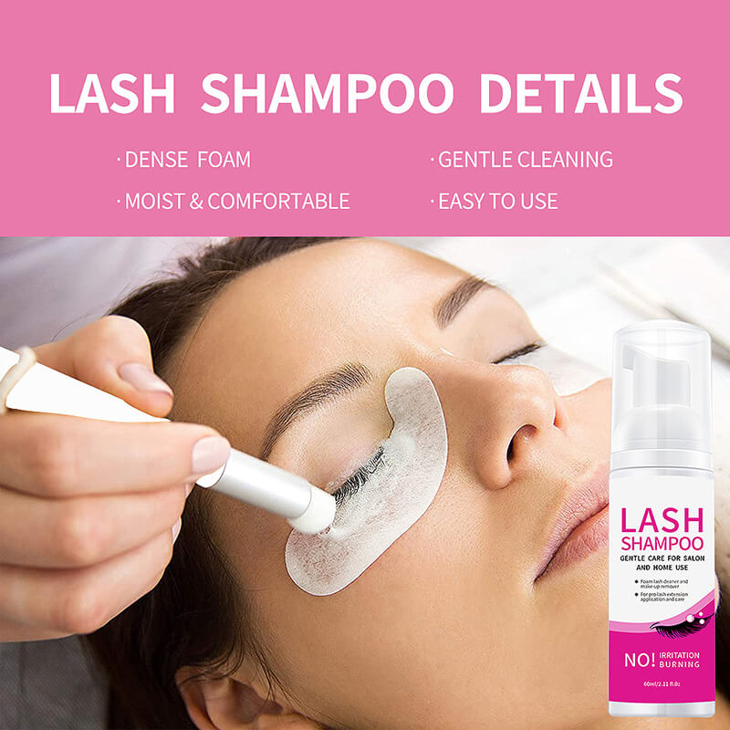 Eyelash shampoo kit cleaning eyebrow foam lash mousse lash wash vegan