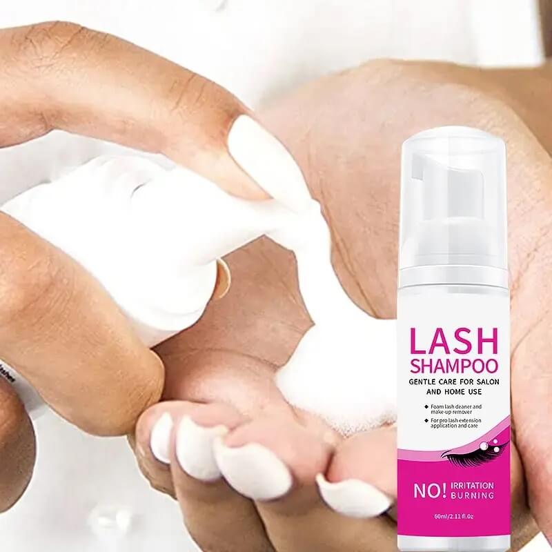 Eyelash shampoo kit cleaning eyebrow foam lash mousse lash wash vegan