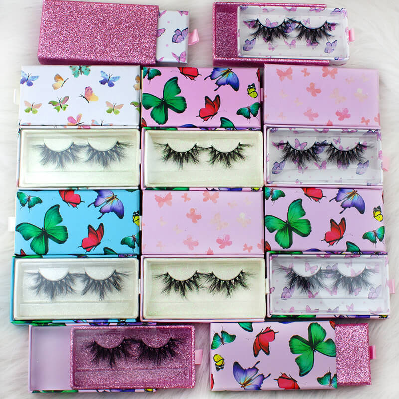 Eyelash empty box eyelash packaging box pulling rectangular window
