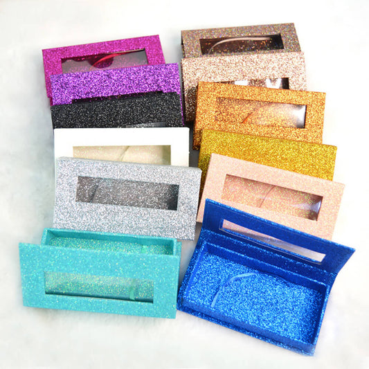21 color eyelash box empty packaging rectangular window lid box