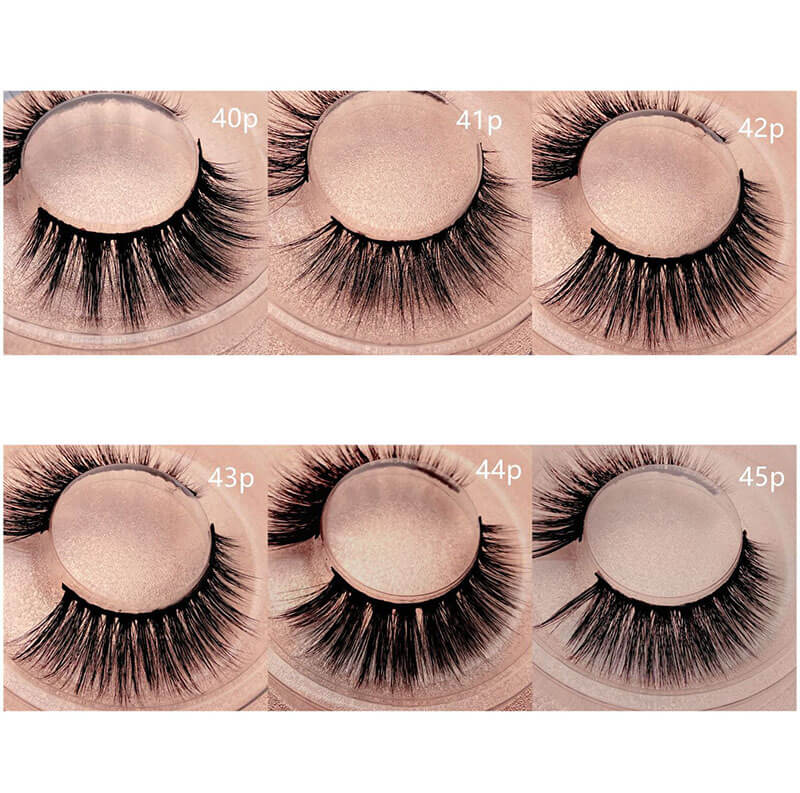 3D false eyelash mink hair curl thick reusable easy to wear