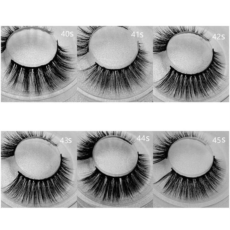 3D false eyelash mink hair reusable easy to wear curl thick