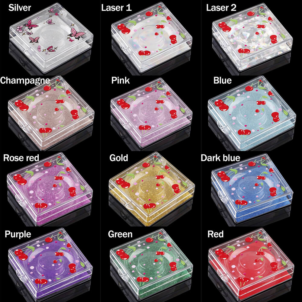 12 color cherry eyelash box square empty packaging box creative new