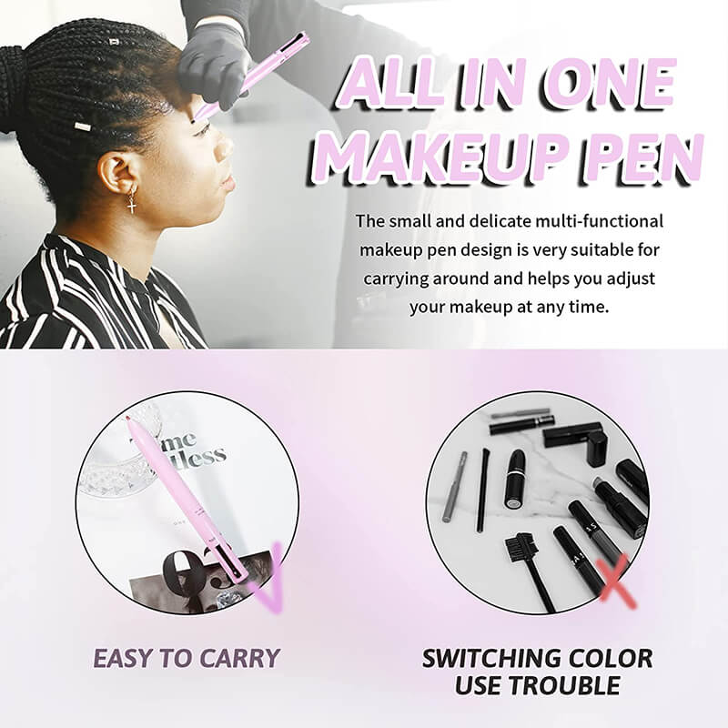 4 in 1 makeup pen eyebrow eyeliner lipliner highlighter pencil matte vegan
