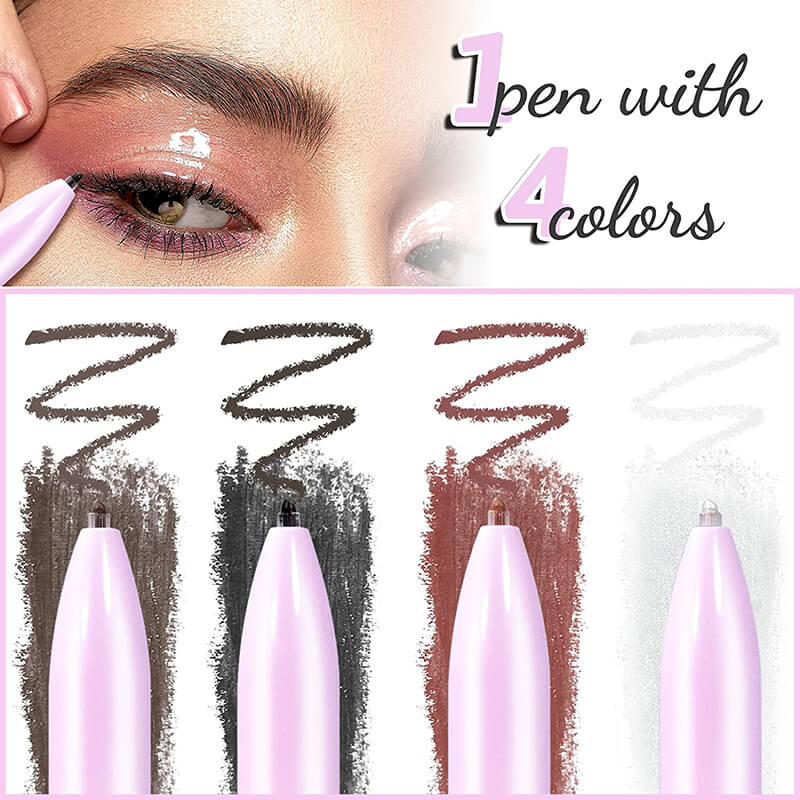 4 in 1 makeup pen eyebrow eyeliner lipliner highlighter pencil matte vegan