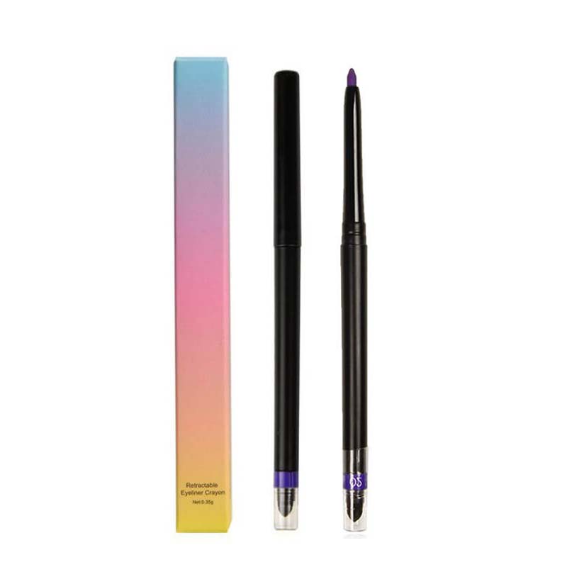 12 color eyeliner pencil rotating waterproof thin-tip long lasting