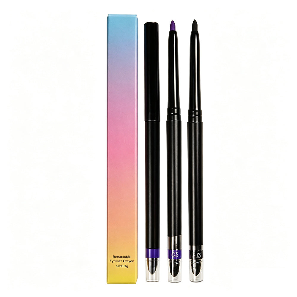 12 Color Eyeliner Pencil Cream Rotating Waterproof Thin-Tip Long Lasting Vegan