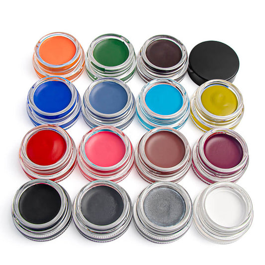 15-Color Eyeliner Gel Colored Eyebrow Cream Long-Lasting Quick-Dry Waterproof