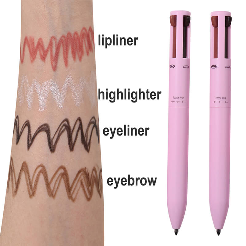 4 in 1 makeup pen eyebrow eyeliner lipliner highlighter pencil matte vegan