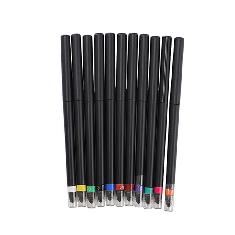 12 color eyeliner pencil rotating waterproof thin-tip long lasting