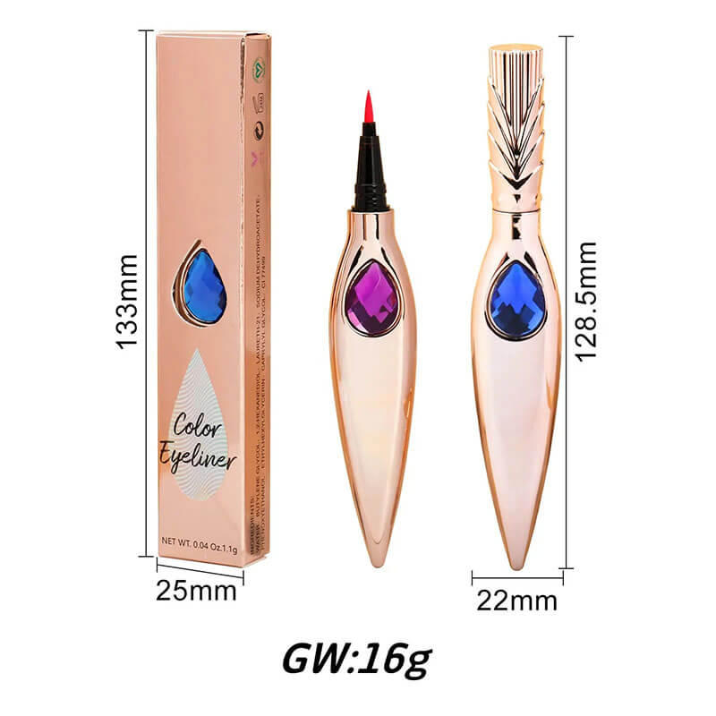 7 color liquid eyeliner waterproof dry-quick diamond eye line