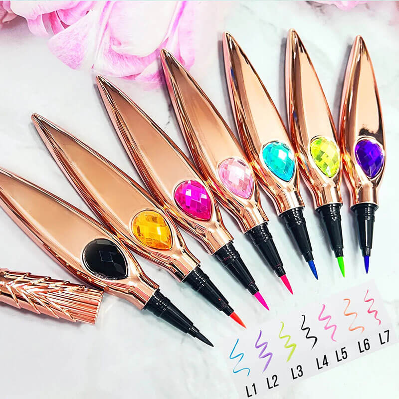 7 color liquid eyeliner waterproof dry-quick diamond eye line