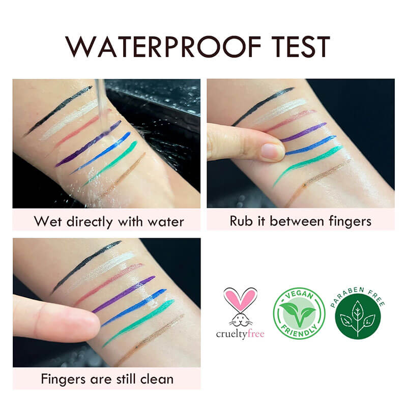 7 color liquid eyeliner waterproof dry-quick diamond eye line