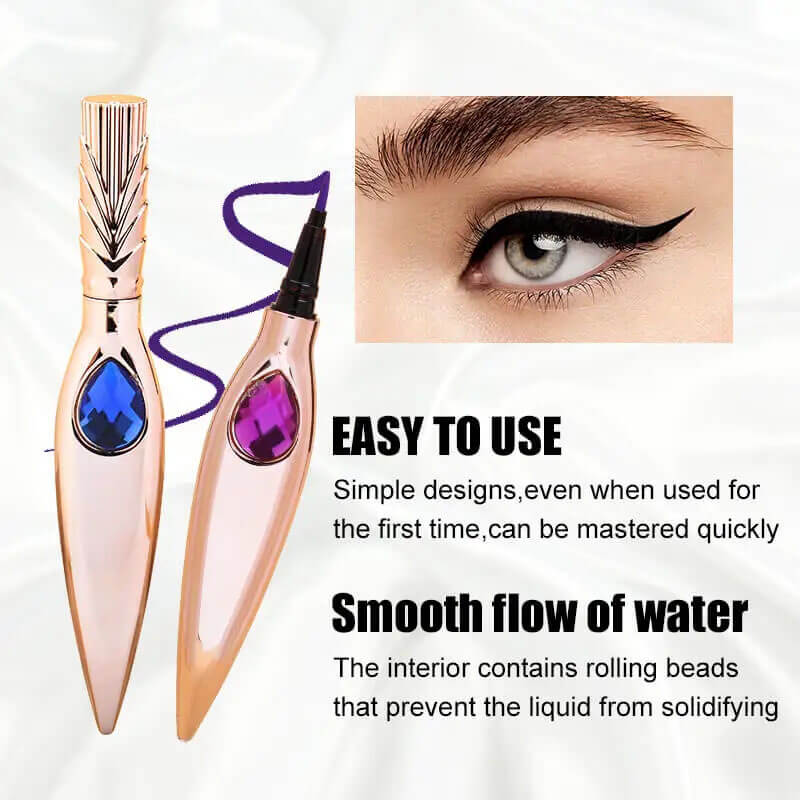 7 color liquid eyeliner waterproof dry-quick diamond eye line