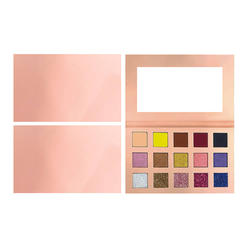 15 Color Apricot Eyeshadow Palette Vegan High Pigmented Long Lasting