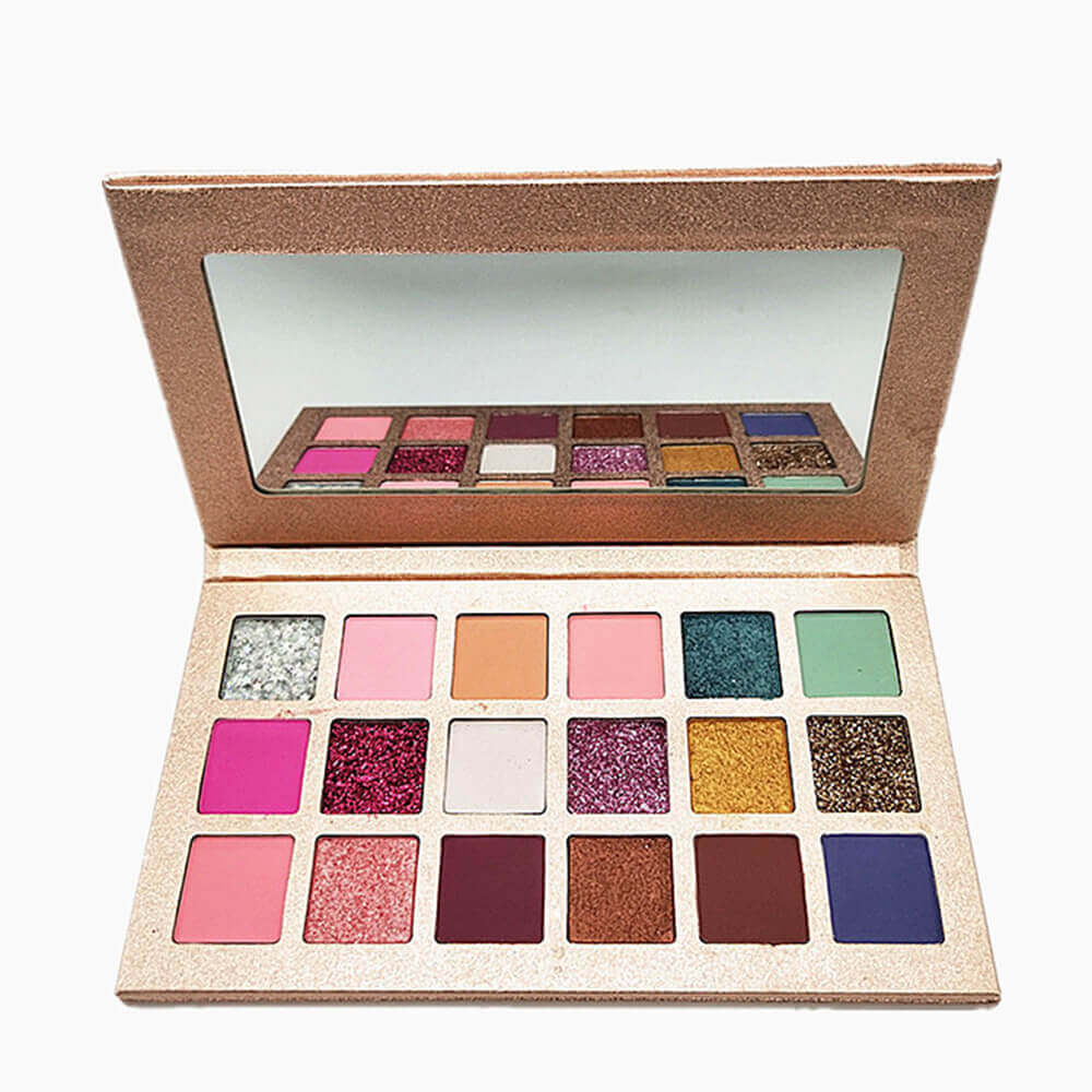 18 color eyeshadow palette matte natural rose gold high pigmented