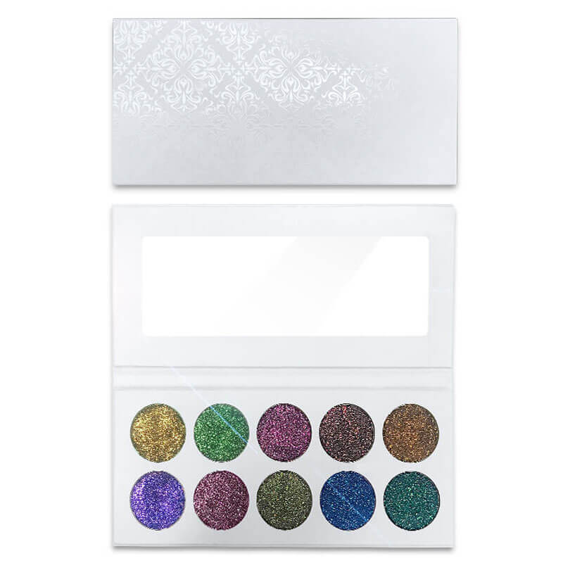 10 color glitter eyeshadow palette chameleon shining eye makeup