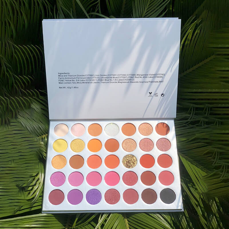 35 color eyeshadow palette pearlescent matte high pigmented