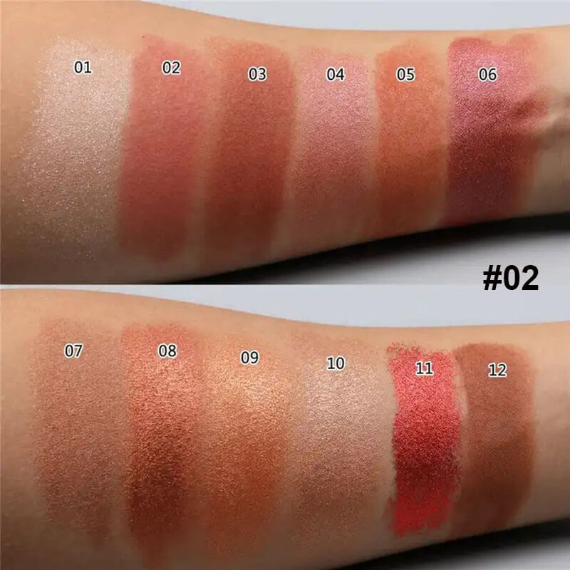 12 color eyeshadow palette high pigmented long lasting with mirror