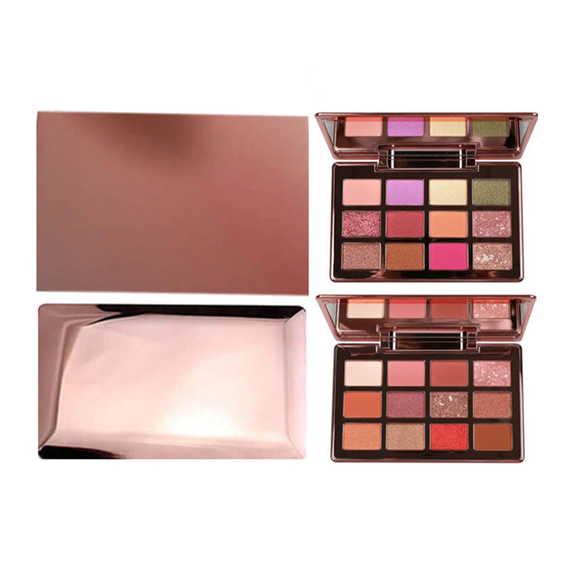 12 color eyeshadow palette high pigmented long lasting with mirror