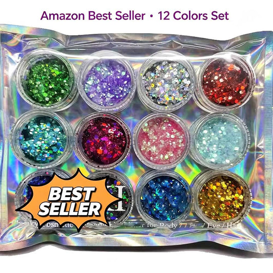 21 Color Diy Eyeshadow Gel Shiny Glitter Nails Powder Laser Facial Makeup