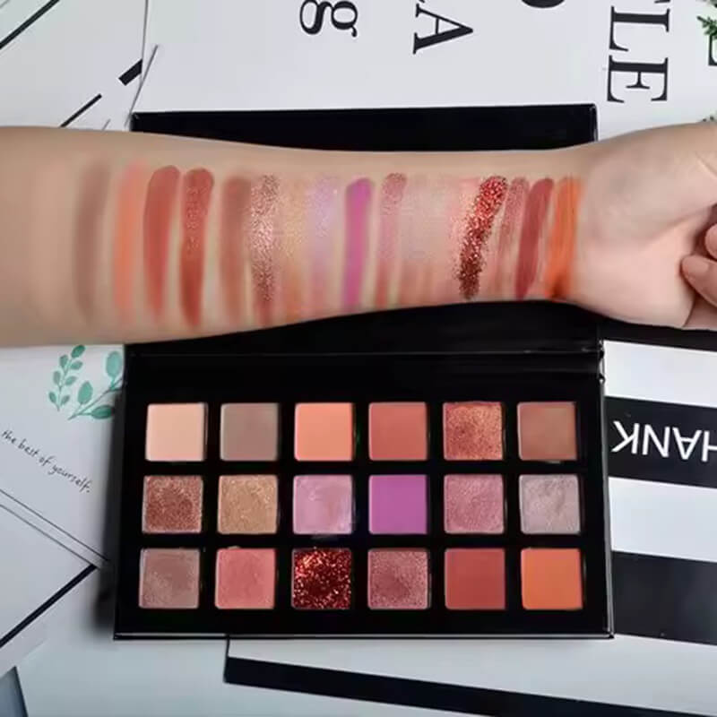 18 color eyeshadow palette matte high pigmented waterproof natural