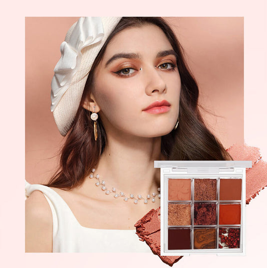 New 9 color eyeshadow palette matte shimmer high pigmented