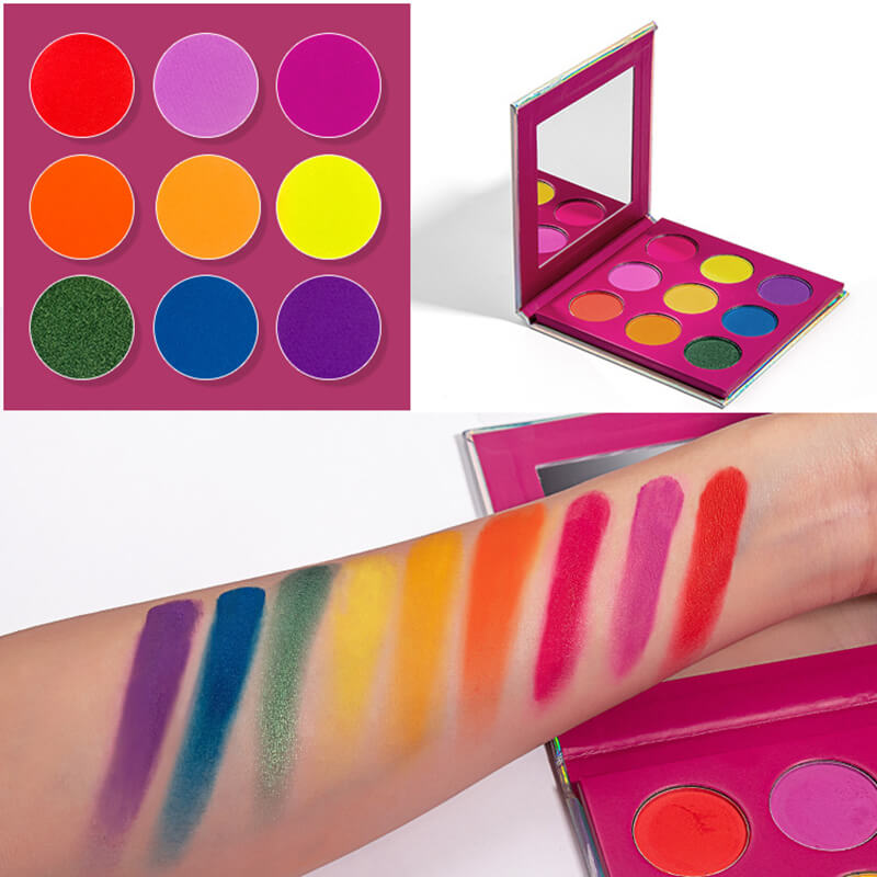 9 color eyeshadow palette matte high pigmented private label