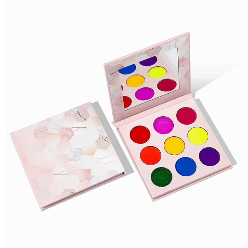 9 color matte eyeshadow palette pearlescent high pigmented pink