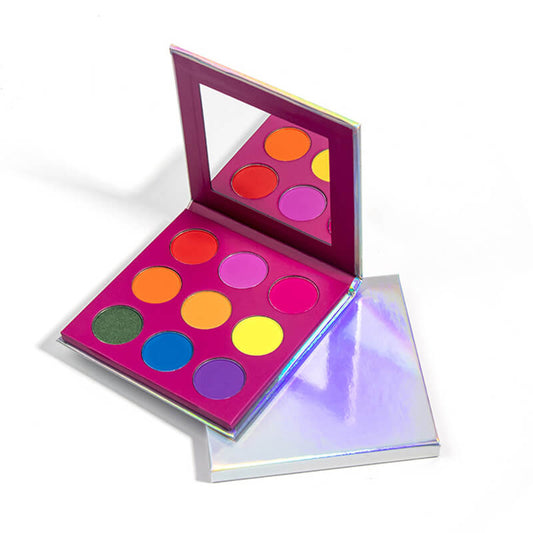 9 color laser eyeshadow palette matte shimmer high pigmented private label