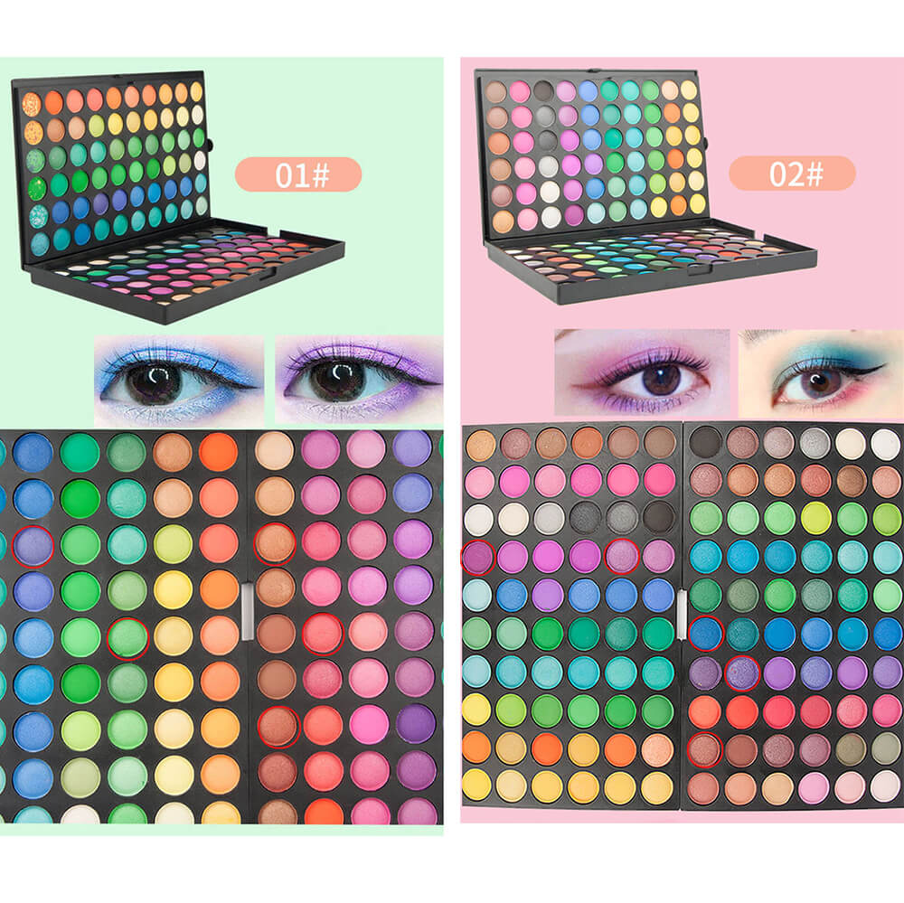 120 color eyeshadow palette small pan full colors pigment eye shadow
