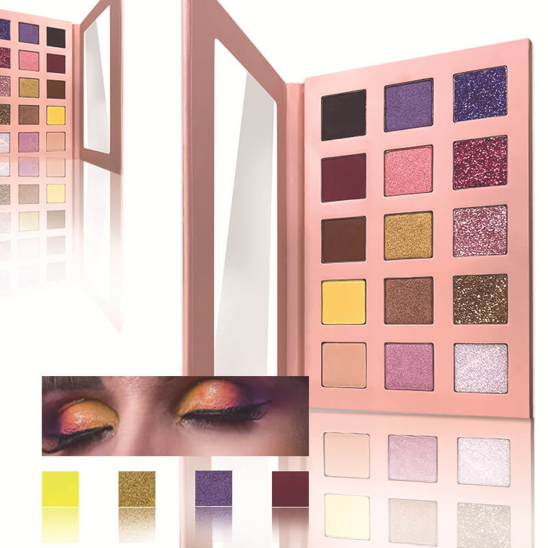 15 color eyeshadow palette vegan apricot high pigmented
