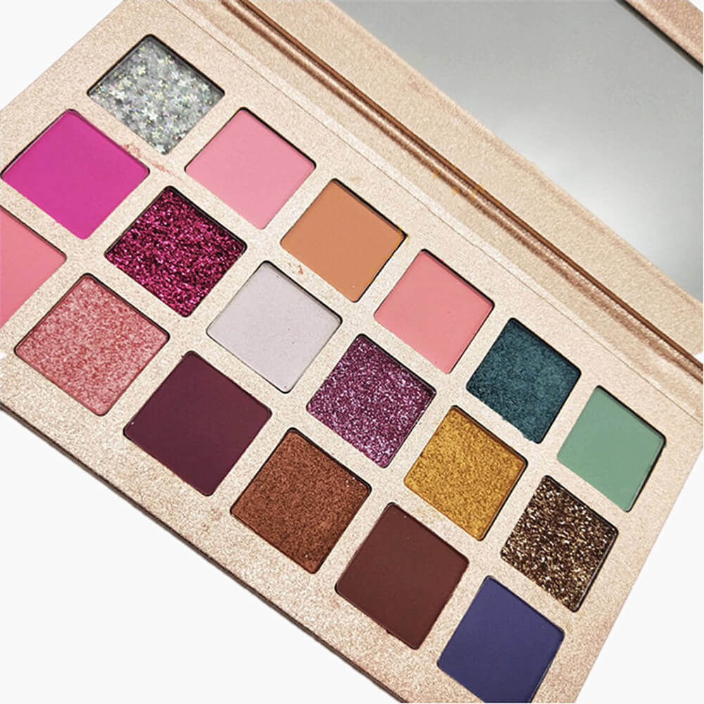 18 color eyeshadow palette matte natural rose gold high pigmented