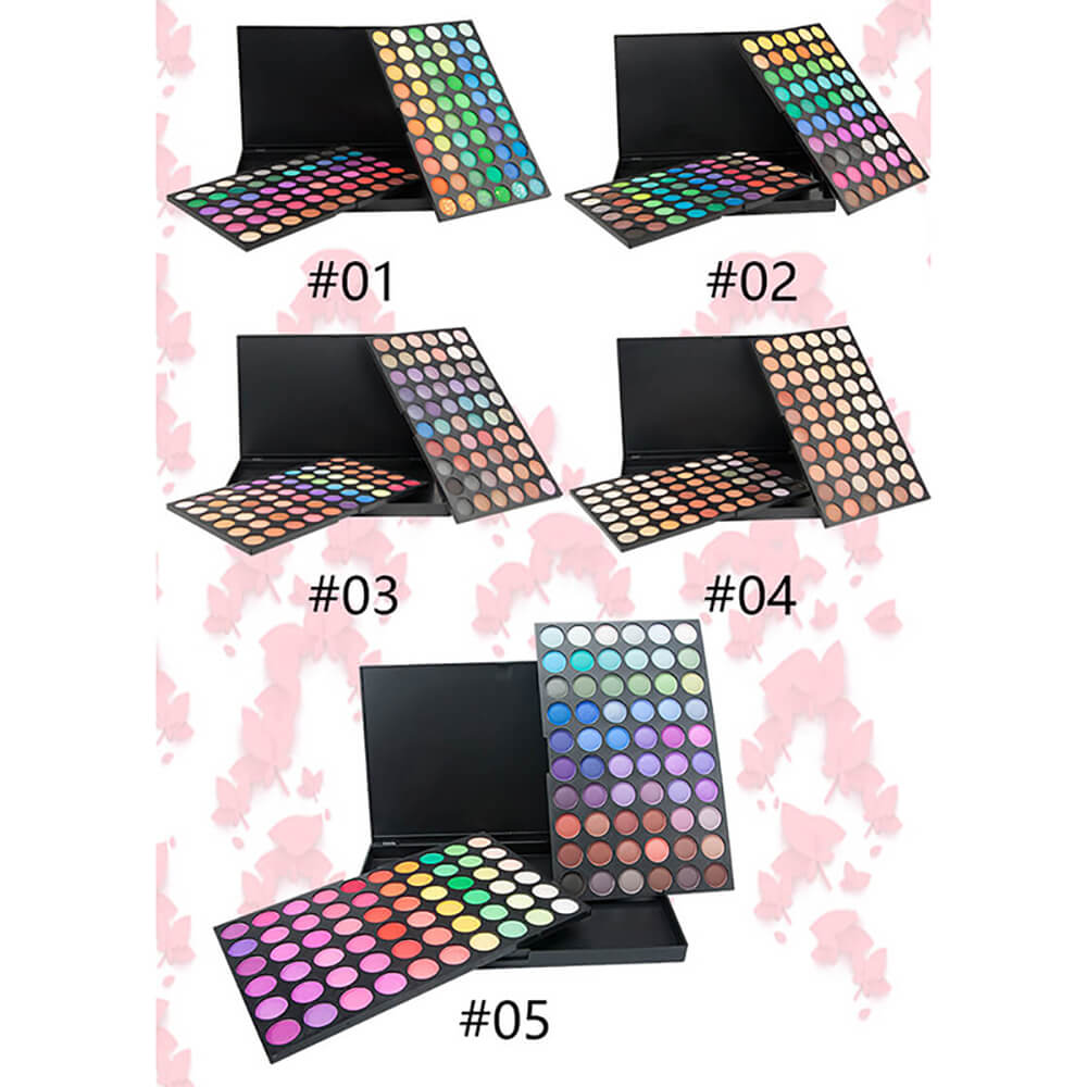 120 color eyeshadow palette small pan full colors pigment eye shadow