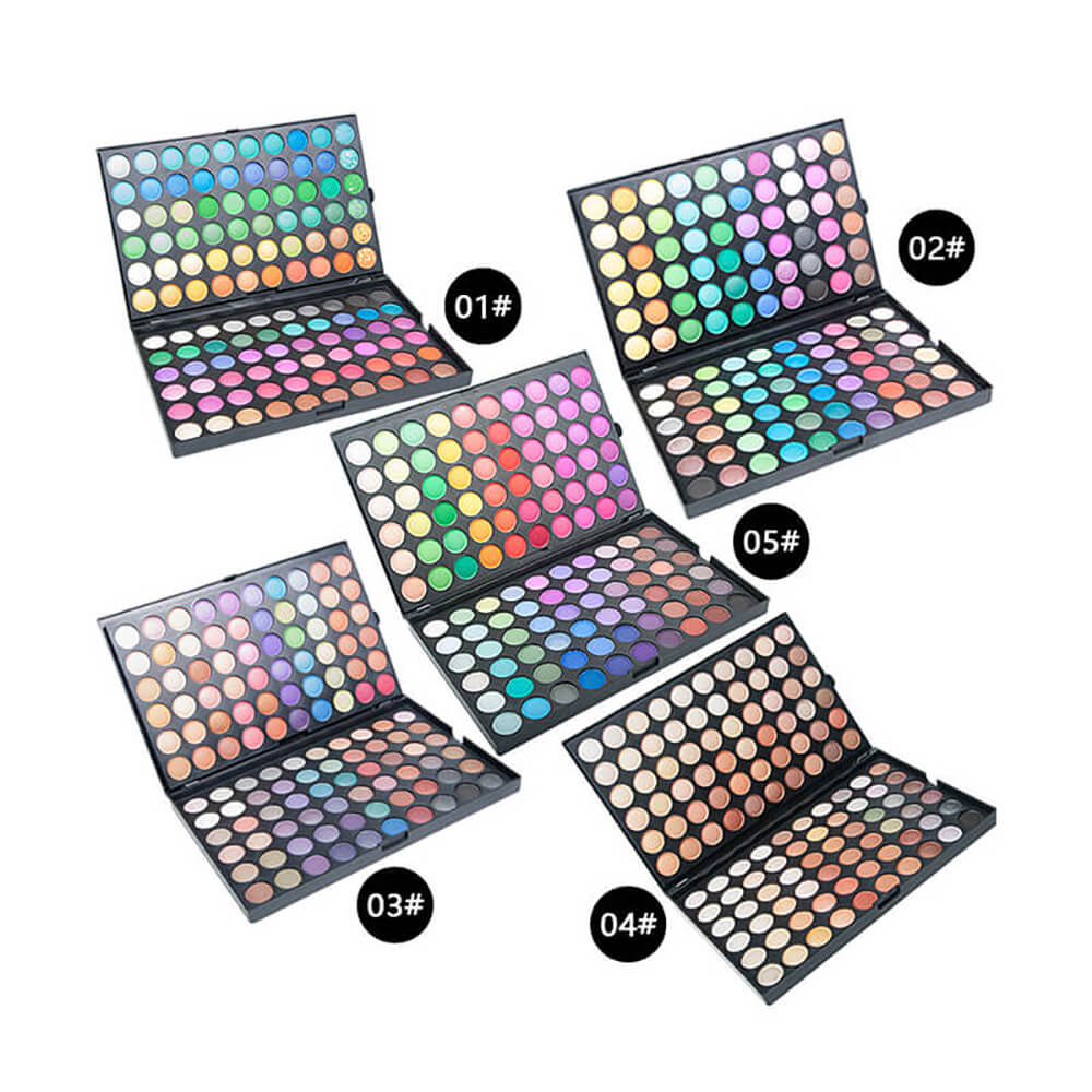 120 color eyeshadow palette small pan full colors pigment eye shadow