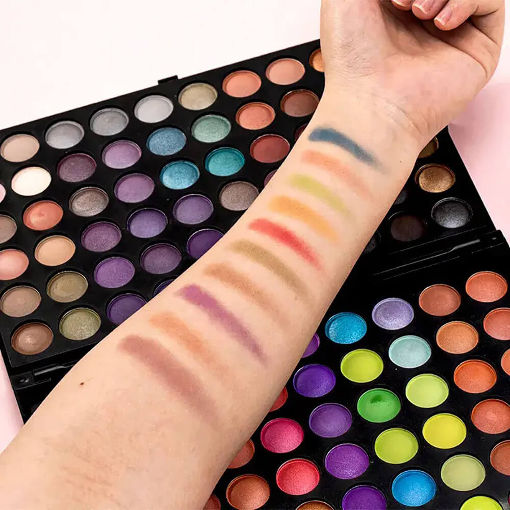 120 color eyeshadow palette small pan full colors pigment eye shadow